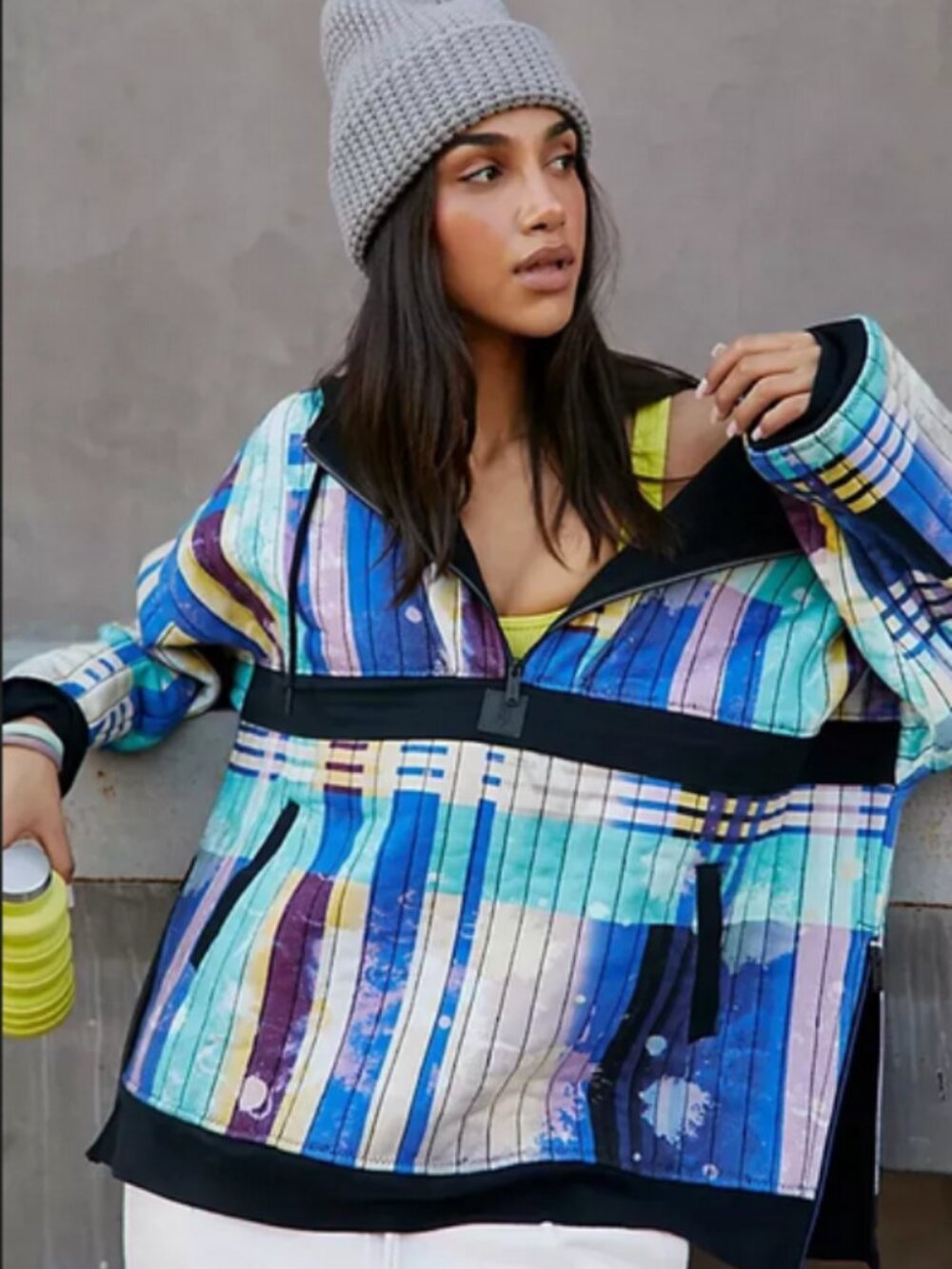 Free People Fast Times Hoodie Fp Movement Pull Over Roomy Oversized Jacket M